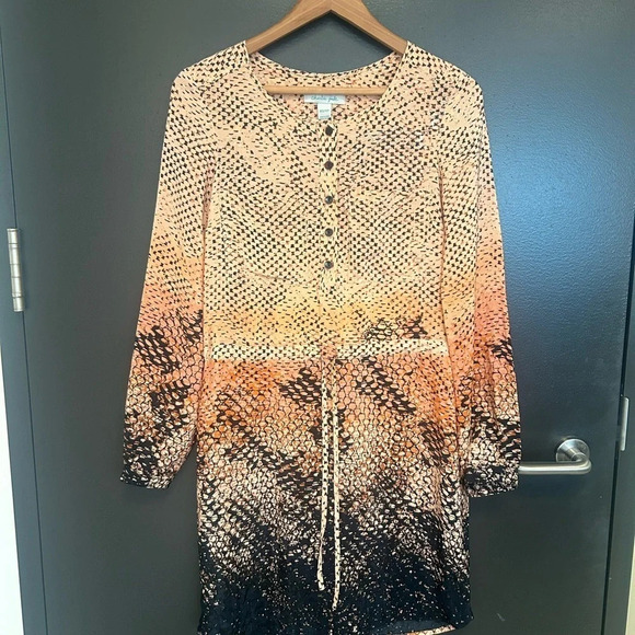 Charlie Jade silk dress XS 2 piece with beautiful pink slip near new condition - Picture 3 of 14